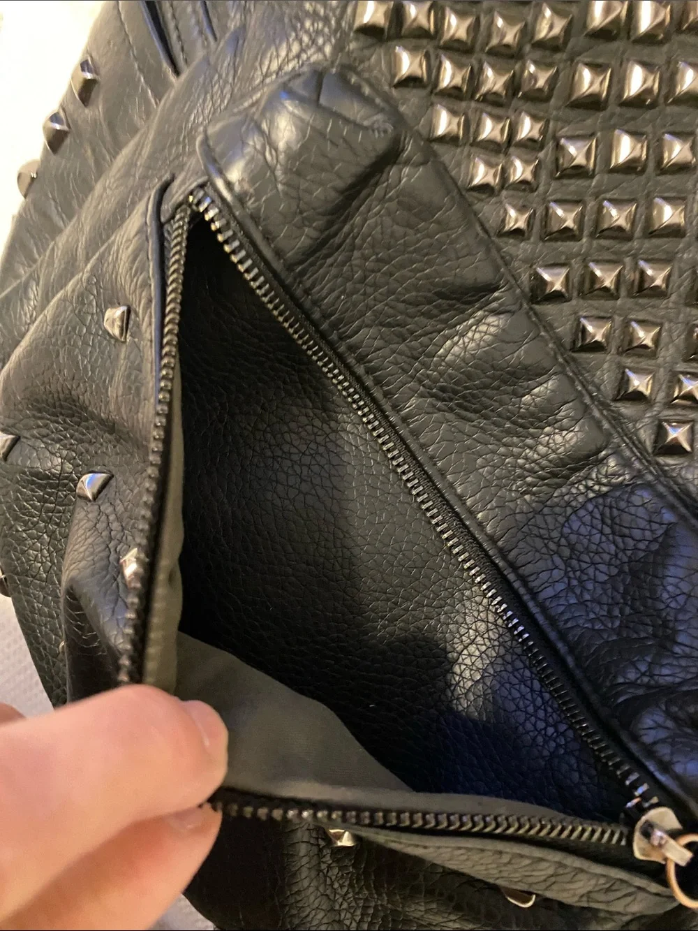 Black Studded Women's Mini Backpack - Trendy Rock-Chic Style